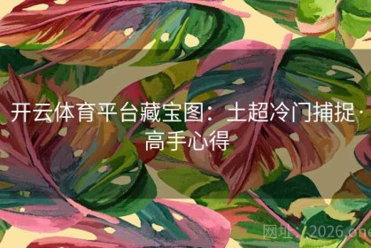 开云体育平台藏宝图：土超冷门捕捉·高手心得