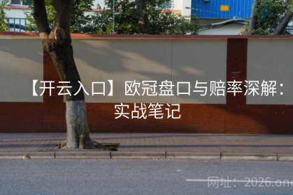 【开云入口】欧冠盘口与赔率深解：实战笔记