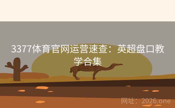 3377体育官网运营速查：英超盘口教学合集